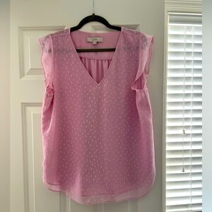 LOFT Pink Sleeveless Blouse